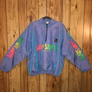 VINTAGE IRIDESCENT SURF STYLE WIND BREAKER